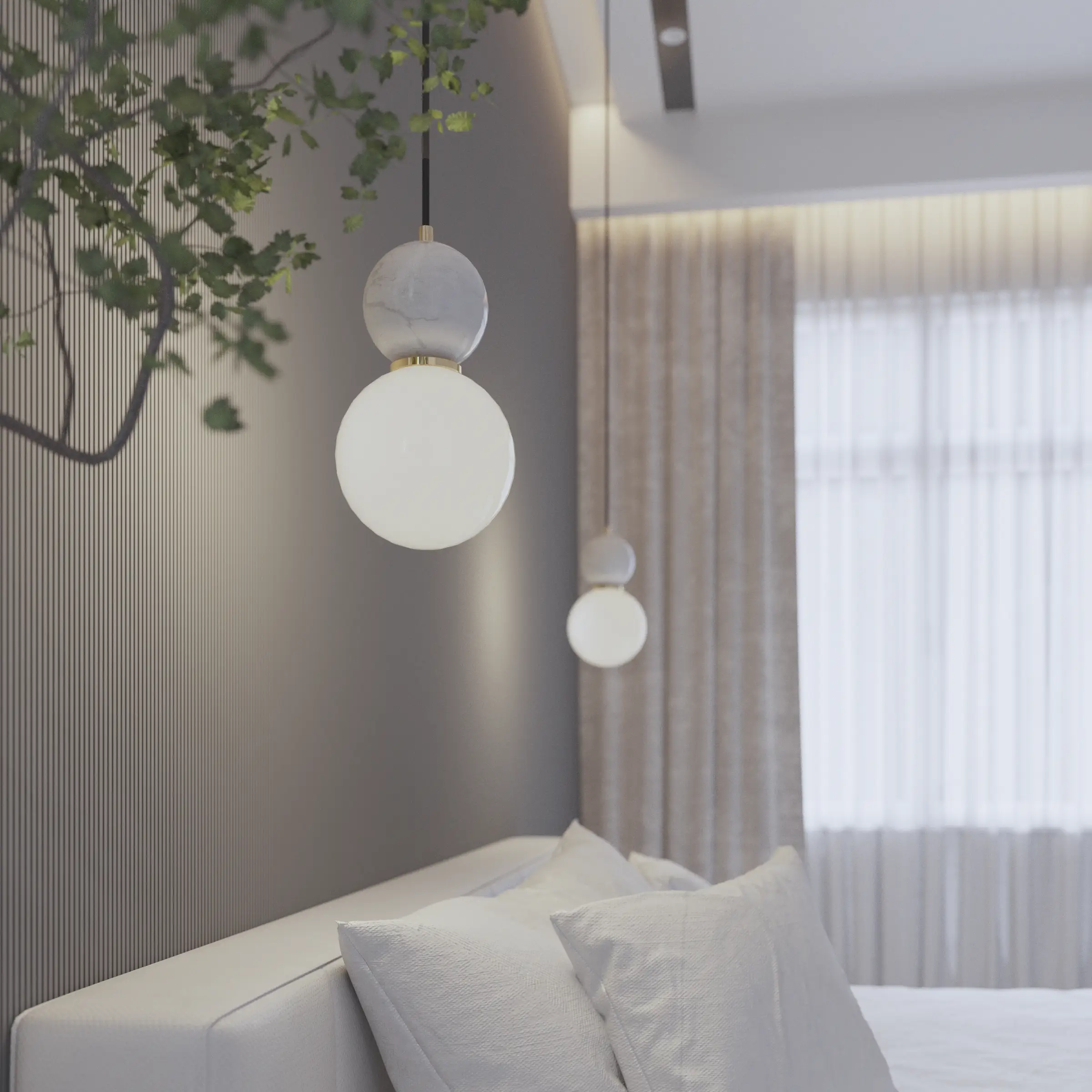 Lampa Wisząca Bilo II 1xG9 biała PL0137 - Yaskr - obrazek 3
