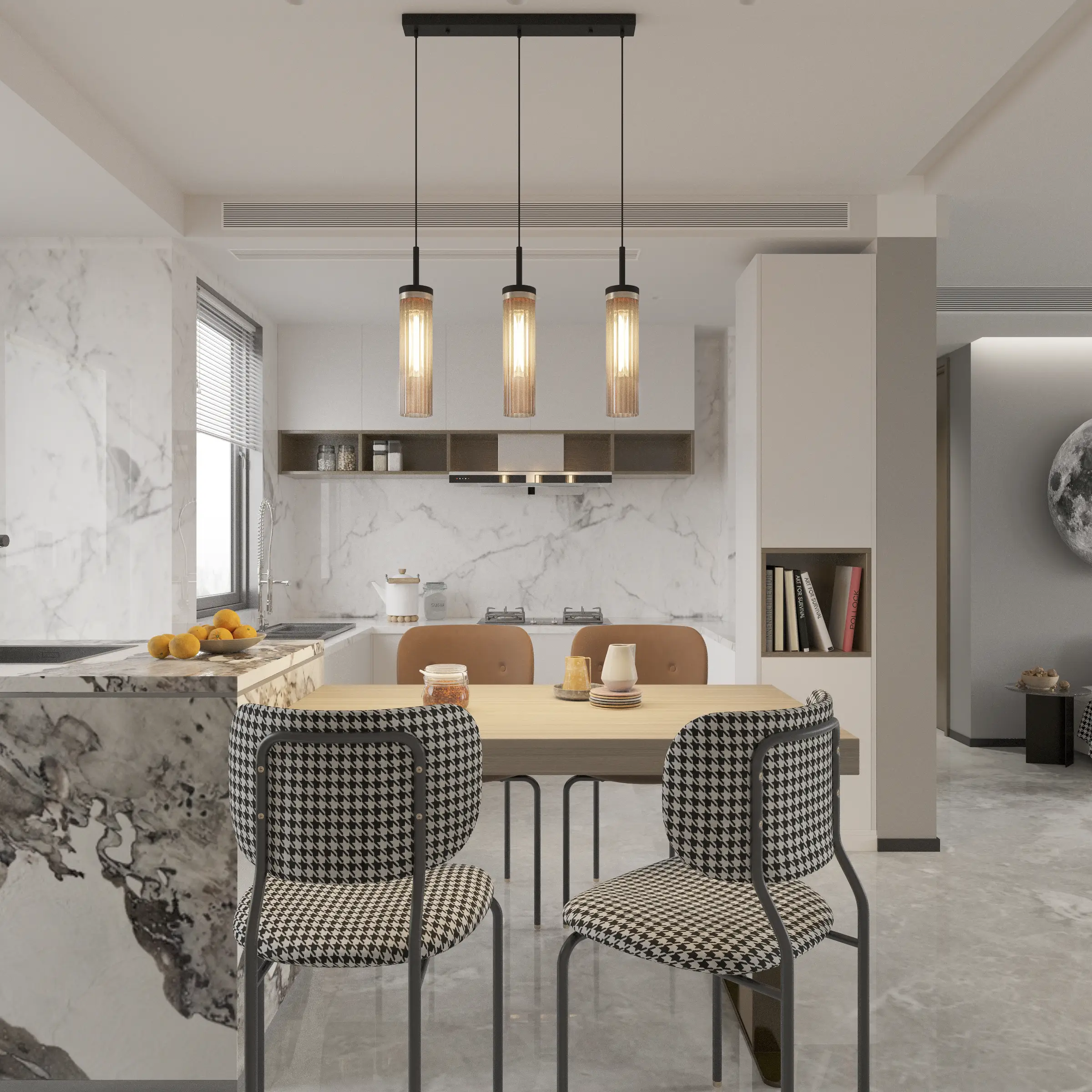 Lampa Wisząca nad stół Malika 3xE27 czarna PL0140-3 - Yaskr - obrazek 2
