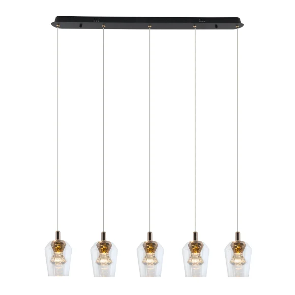 Lampa Wisząca nad stół Tasa 5xLED czarna PL0143-5 - Yaskr