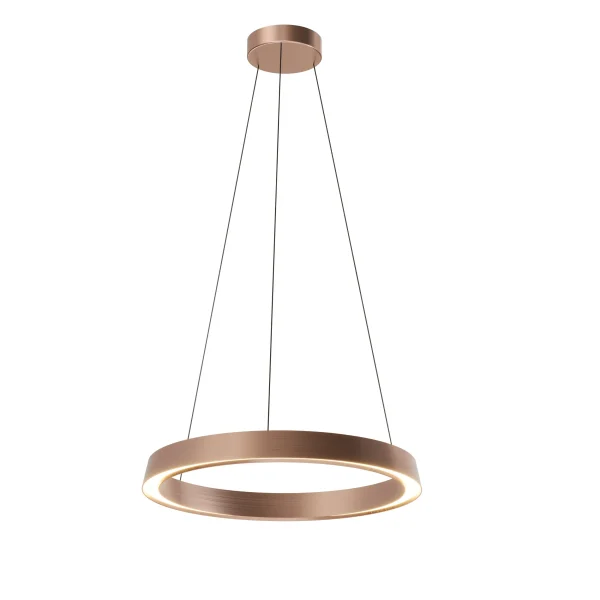 Lampa wisząca pierścieniowa GARTA LED szczotkowane różowe złoto PL0149 - Yaskr