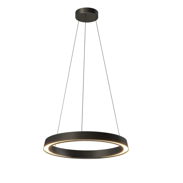 Lampa wisząca pierścieniowa GARTA LED czarną PL0149-BK - Yaskr