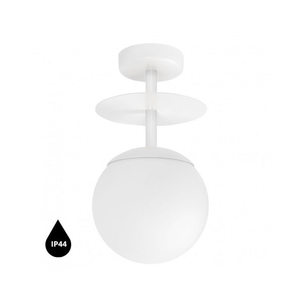 Plafon minimalistyczny łazienkowy kula IP44 PLAAT biała PLB110S3 - Ummo Lighting