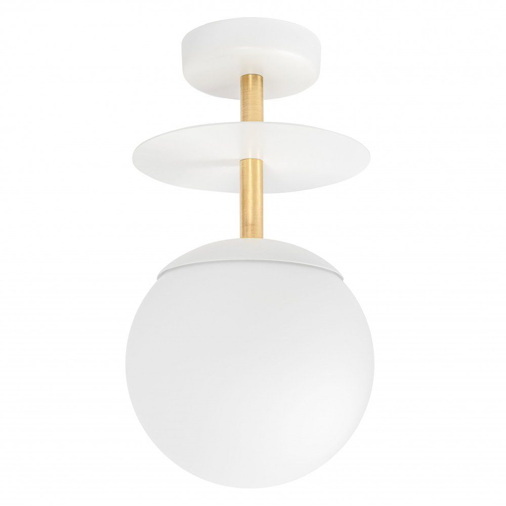 Plafon minimalistyczny kula PLAAT biało-złoty PLB11303 - Ummo Lighting