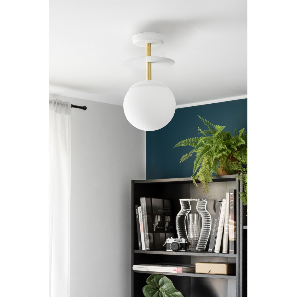 Plafon minimalistyczny kula PLAAT biało-złoty PLB11303 - Ummo Lighting - obrazek 2