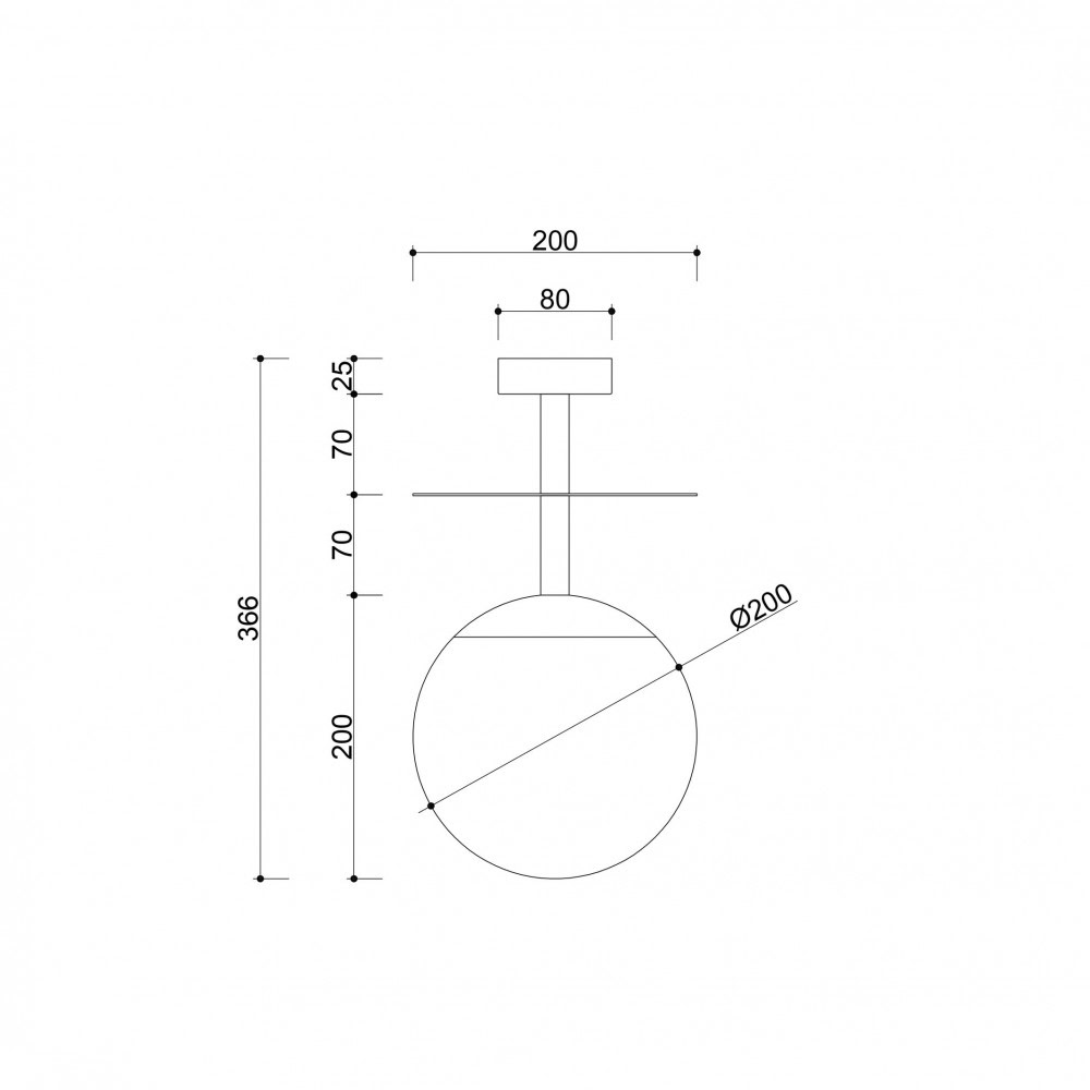 Plafon minimalistyczny kula PLAAT biało-złoty PLB11303 - Ummo Lighting - obrazek 3
