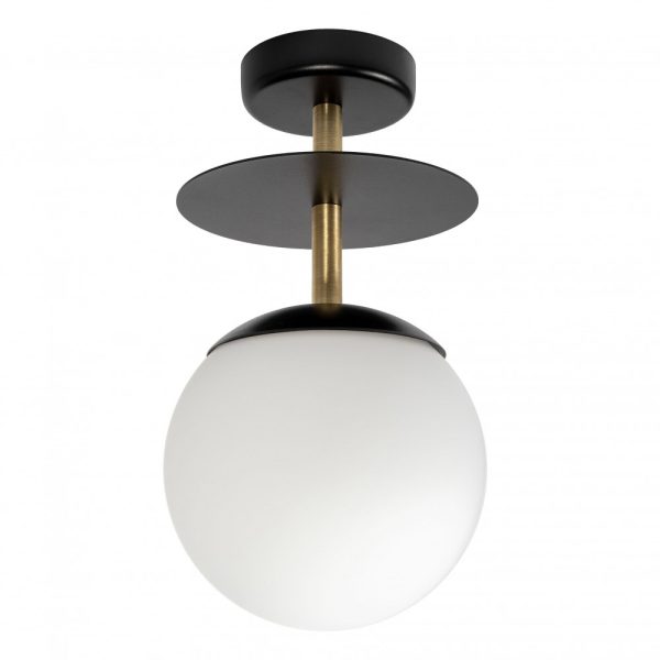Plafon minimalistyczny PLAAT czarno-złoty PLB12303 - Ummo Lighting