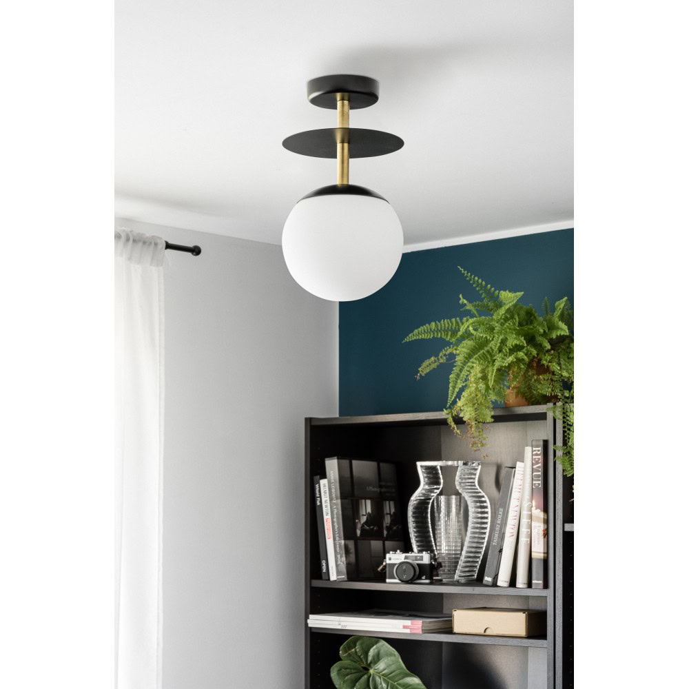 Plafon minimalistyczny łazienkowy kula IP44 PLAAT czarna PLB123S3 - Ummo Lighting - obrazek 2