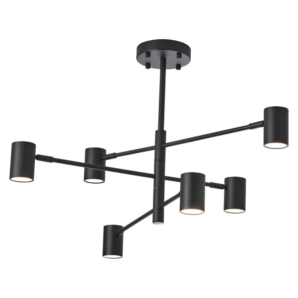 Lampa sufitowa Noe 6xGU10 czarna PLC0102-BK - Yaskr