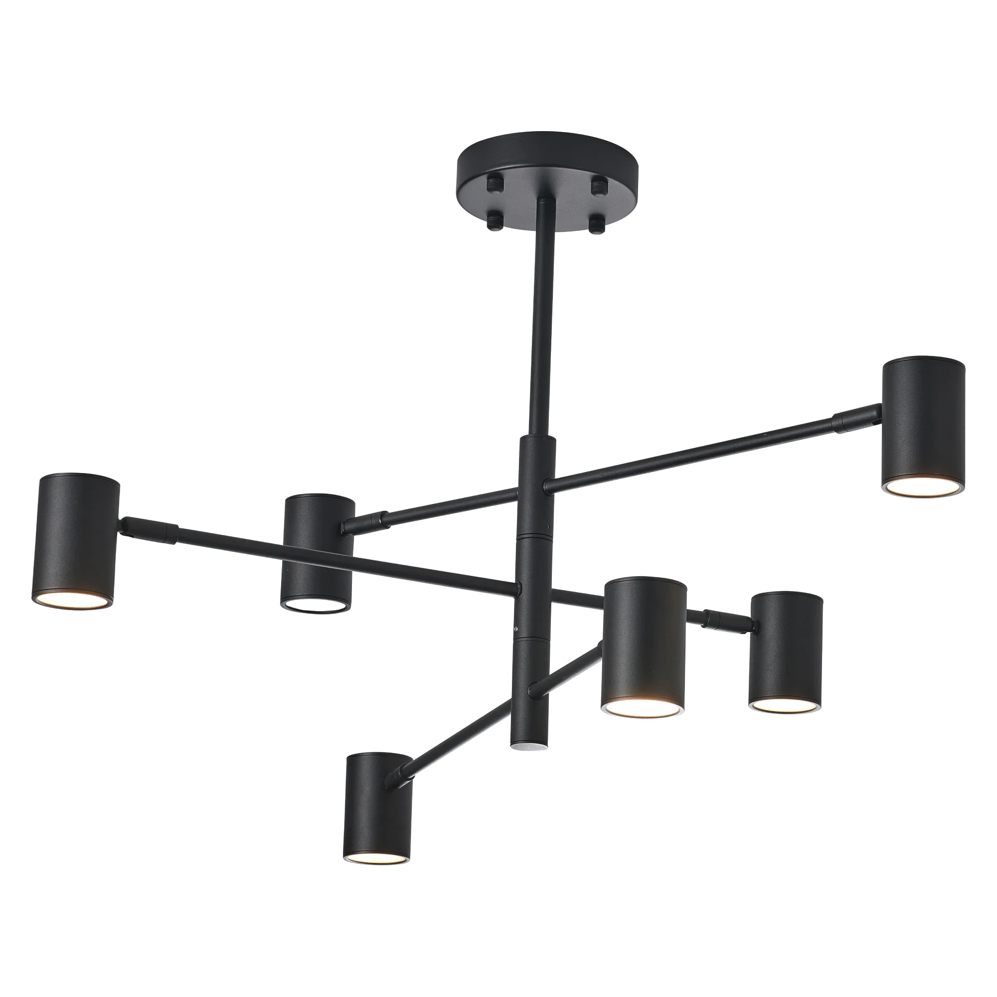 Lampa sufitowa Noe 6xGU10 czarna PLC0102-BK - Yaskr