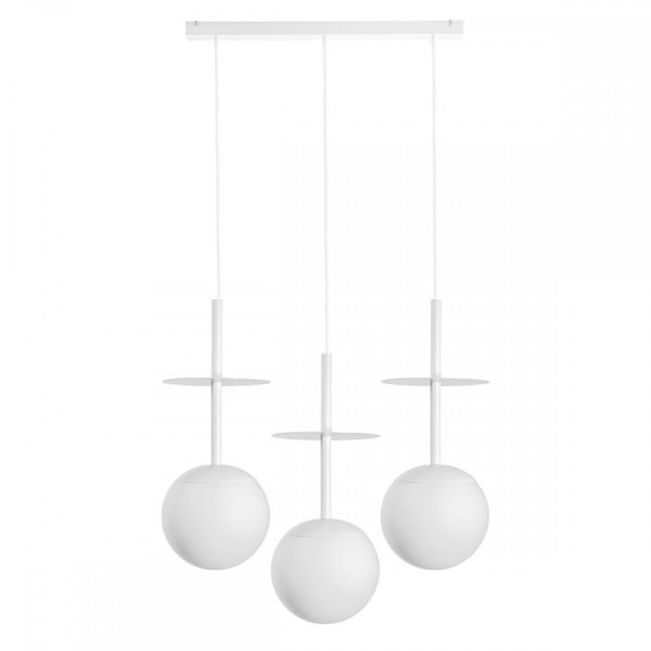 Lampa wisząca minimalistyczna kule PLAAT biała PLL311P0 - Ummo Lighting
