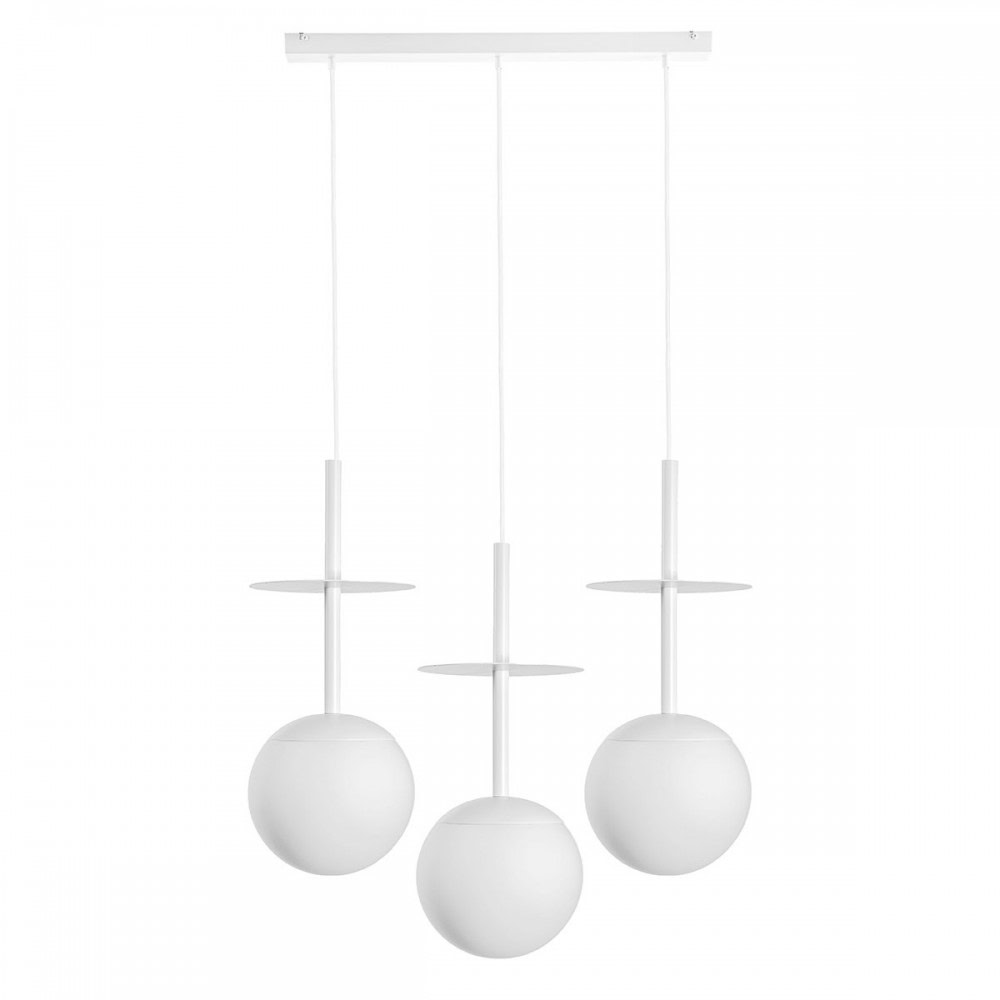 Lampa wisząca minimalistyczna kule PLAAT biała PLL311P0 - Ummo Lighting