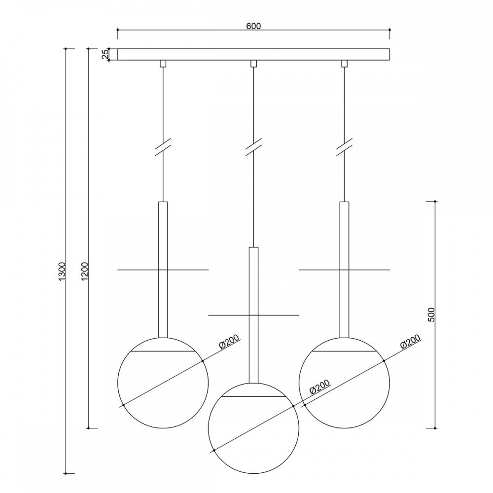 Lampa wisząca minimalistyczna kule PLAAT biała PLL311P0 - Ummo Lighting - obrazek 3