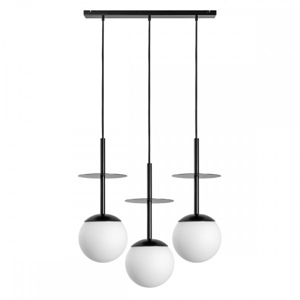 Lampa wisząca minimalistyczna kule PLAAT czarna PLL322P0 - Ummo Lighting