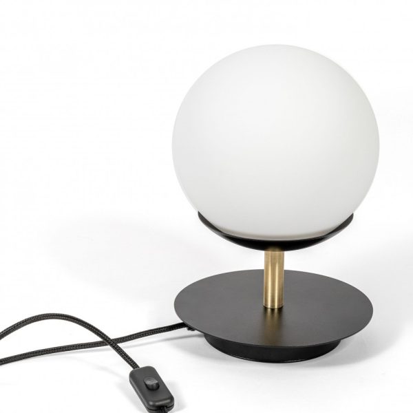 Lampa stołowa designerska PLAAT czarna PLS132P1 - Ummo Lighting