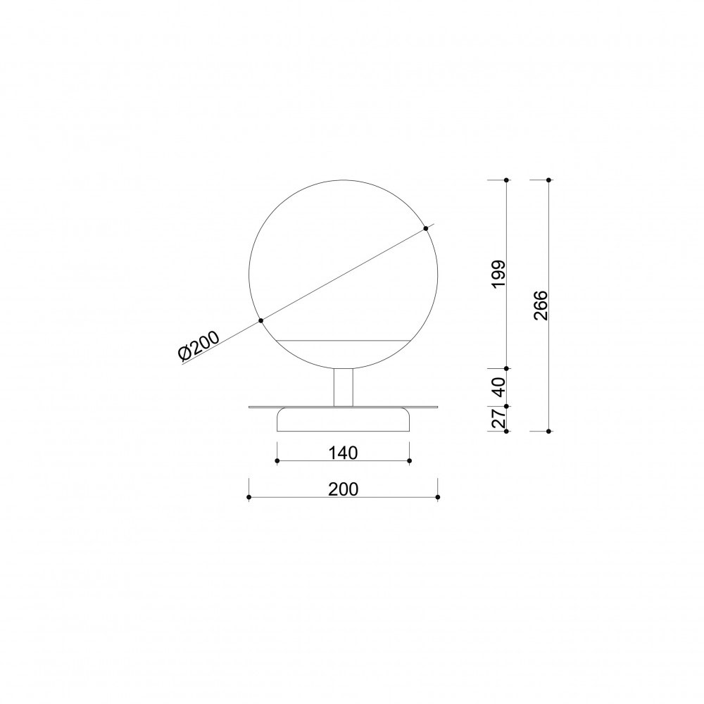Lampa stołowa designerska PLAAT czarna PLS132P1 - Ummo Lighting - obrazek 5