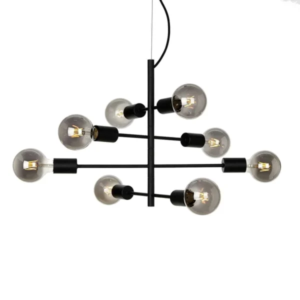 Lampa loft wisząca Portel PND-02431-8-BL czarny – Italux