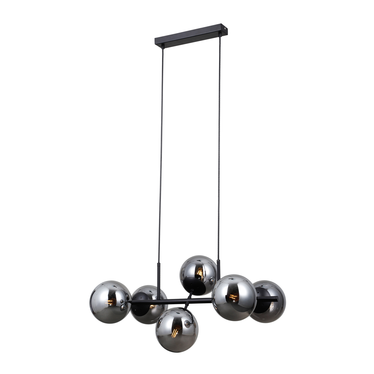 Lampa wisząca Molite PND-1098-6-BK - Italux - obrazek 3