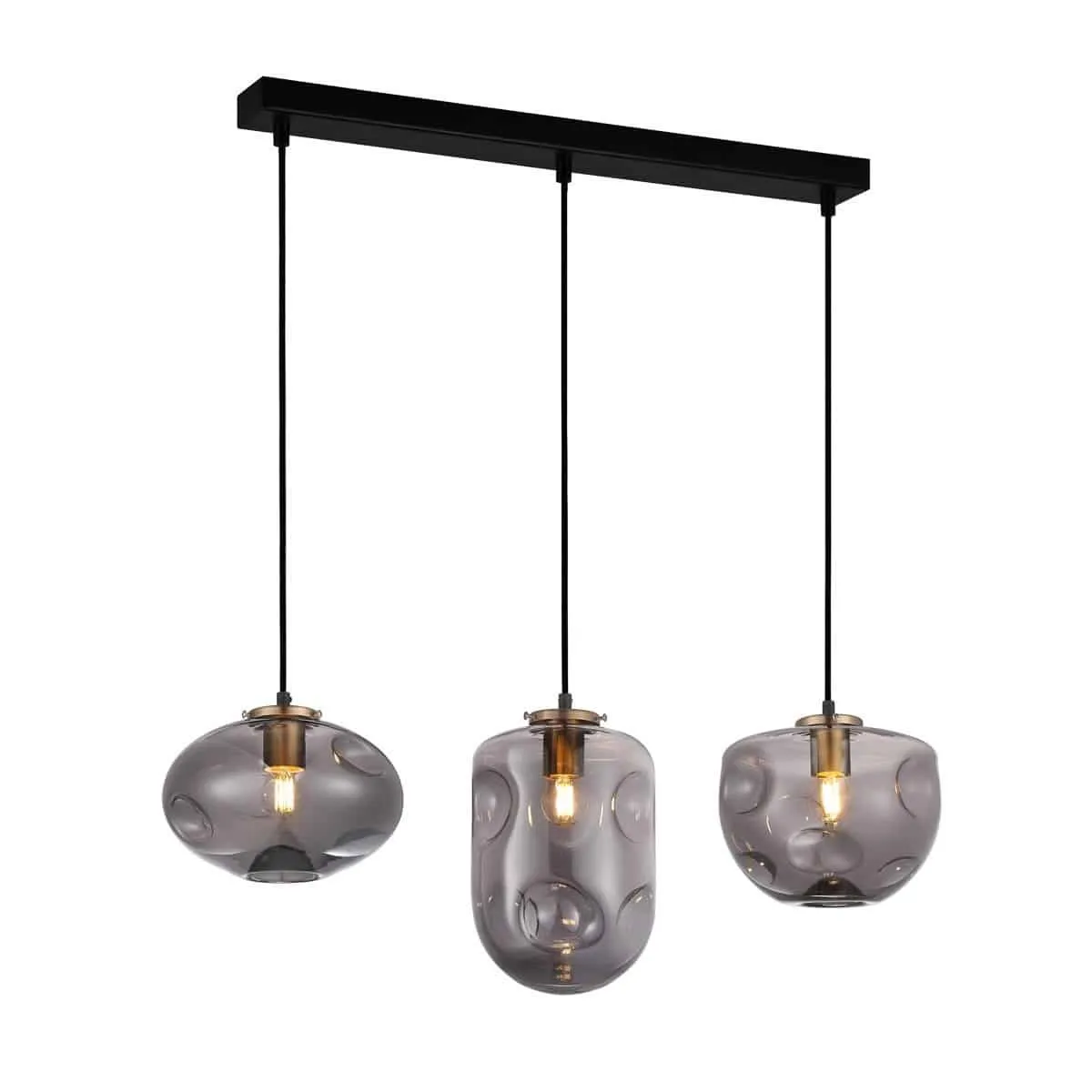 Lampa nad stół wisząca nowoczesna HATELLA PND-112038-3-BRO+SG - Italux