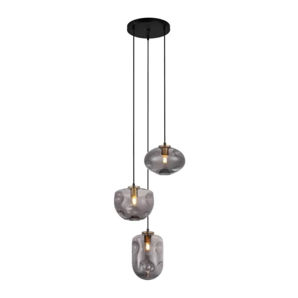 Lampa nad stół wisząca nowoczesna HATELLA PND-112038-3A-BRO+SG - Italux