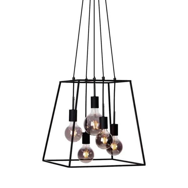 Lampa loft wisząca Almodovi PND-11532-5-BL czarna – Italux