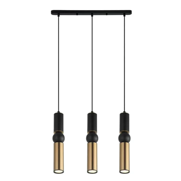 Lampa wisząca nowoczesna Isidora PND-14290-3A-BK-BRO - Italux