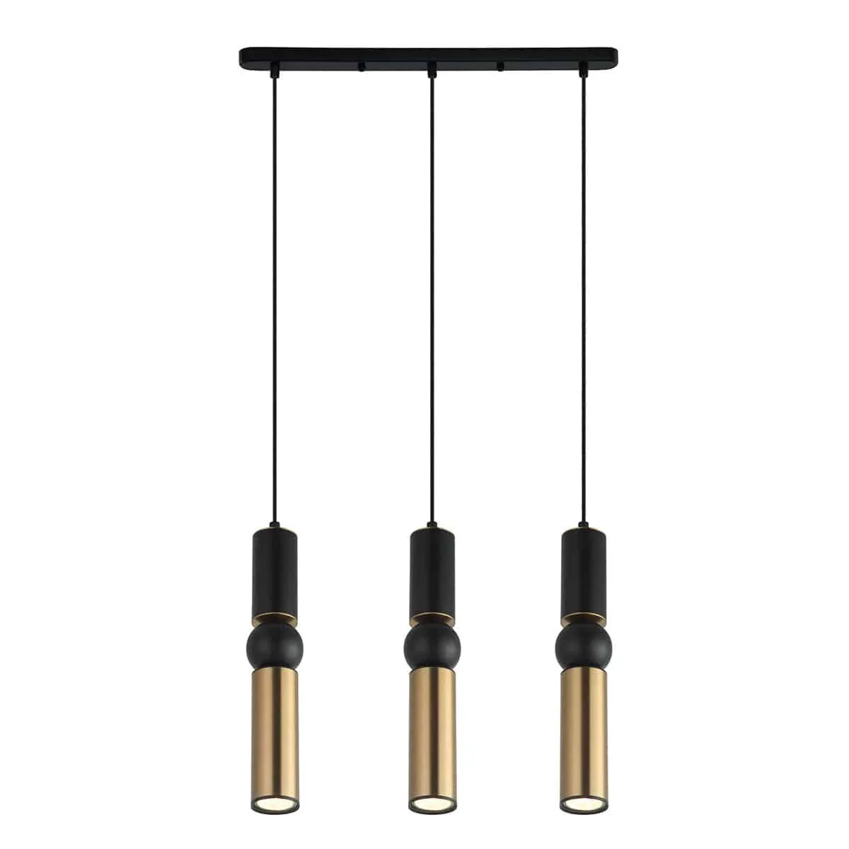 Lampa wisząca nowoczesna Isidora PND-14290-3A-BK-BRO - Italux