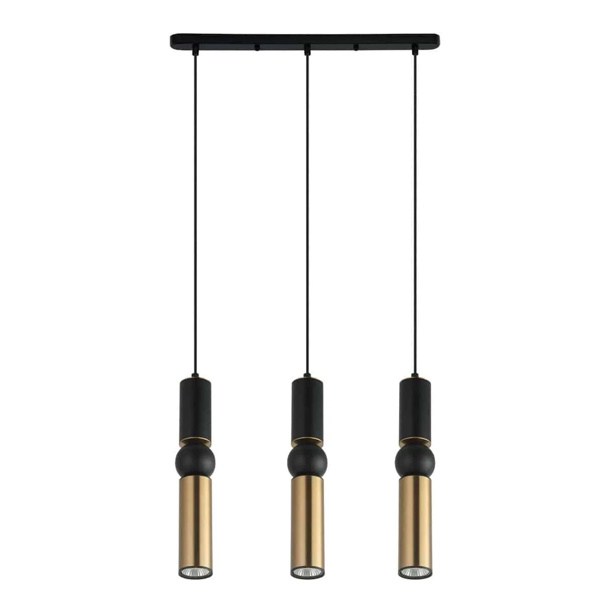 Lampa wisząca nowoczesna Isidora PND-14290-3A-BK-BRO - Italux - obrazek 3