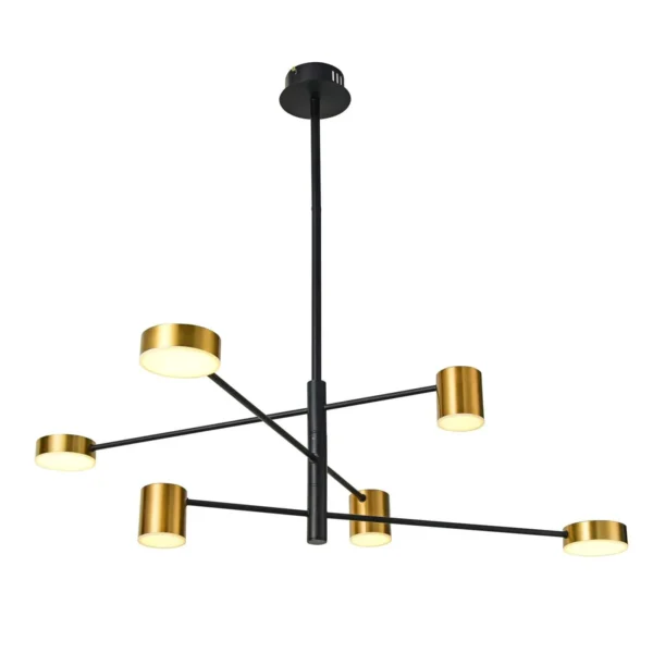 Lampa stylowa wisząca REMDAL PND-16374-6-BK-GD-3K - Italux