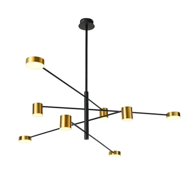 Lampa stylowa wisząca REMDAL PND-16374-8-BK-GD-3K - Italux