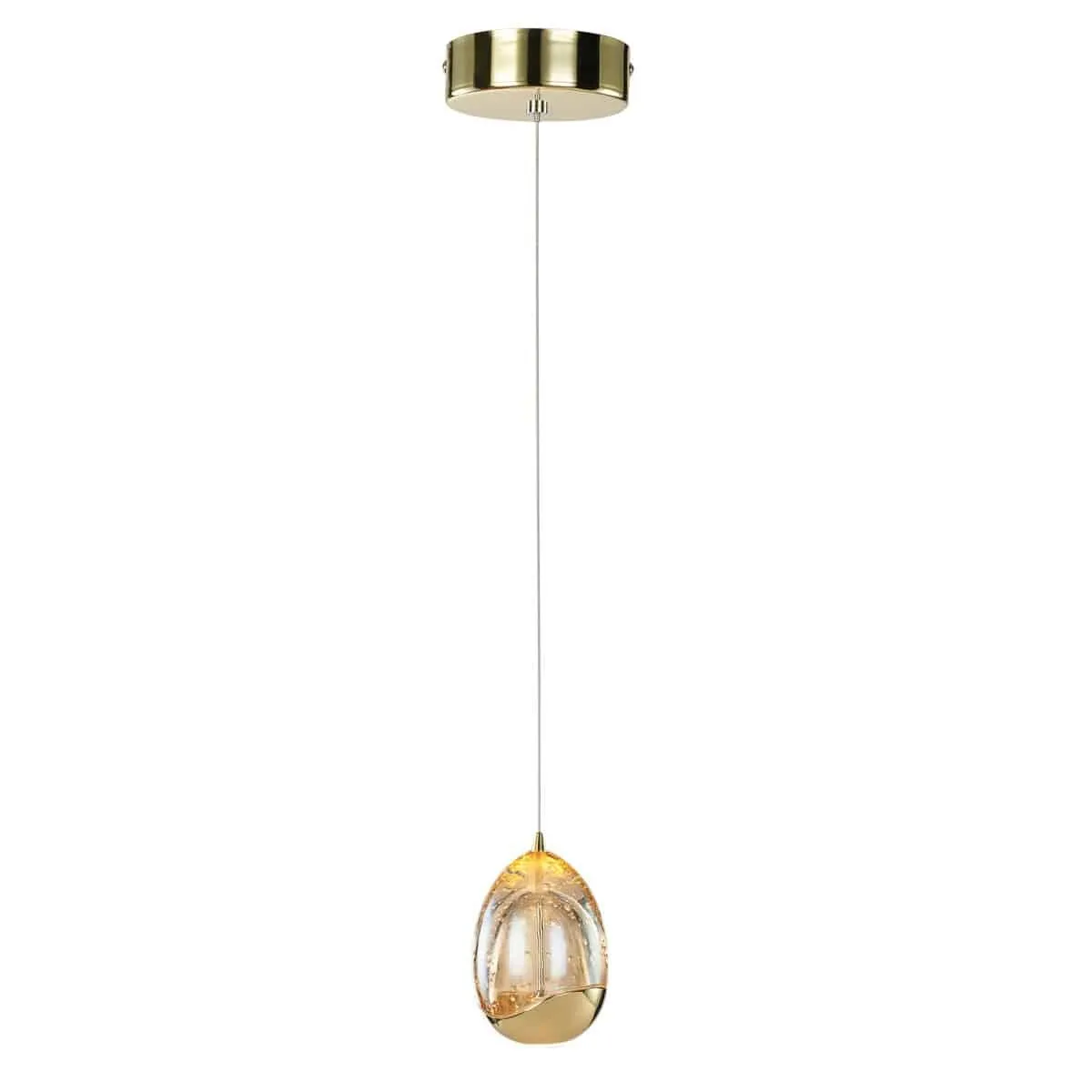 Lampa wisząca nowoczesna Huelto PND-22112132-1A-CHPN złota – Italux