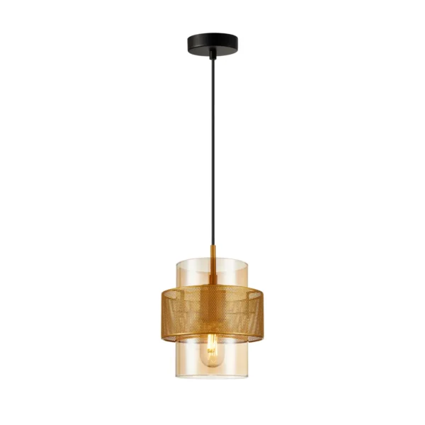 Lampa wisząca Vinoti PND-22132-1S-GD-AMB - Italux