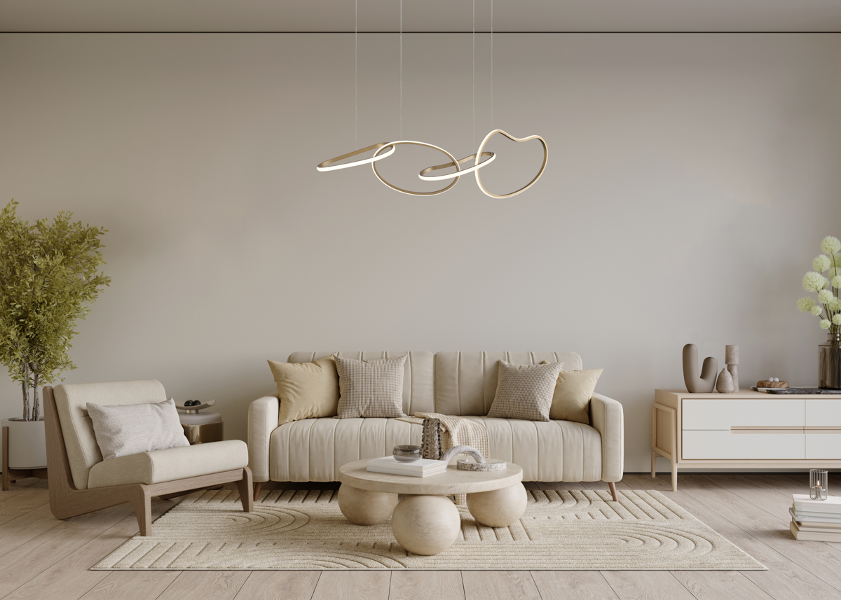 Lampa wisząca Fonte PND-22412-S4-GD - Italux - obrazek 2