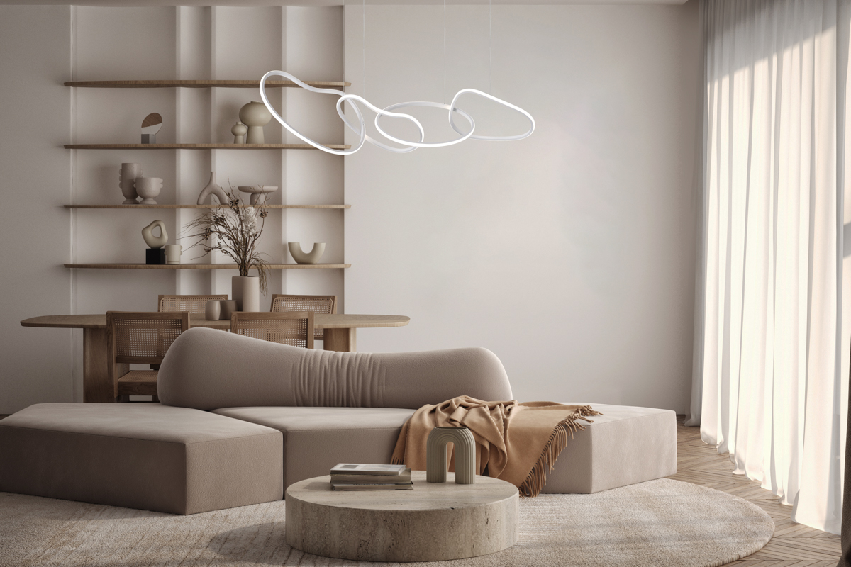 Lampa wisząca Fonte PND-22412-S4-WH - Italux - obrazek 2