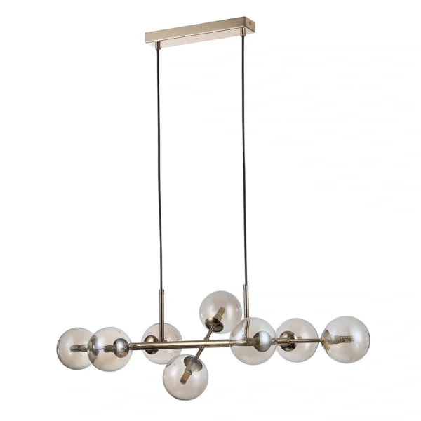 Lampa loft wisząca Erimida PND-2244-8A-GD mosiądz – Italux