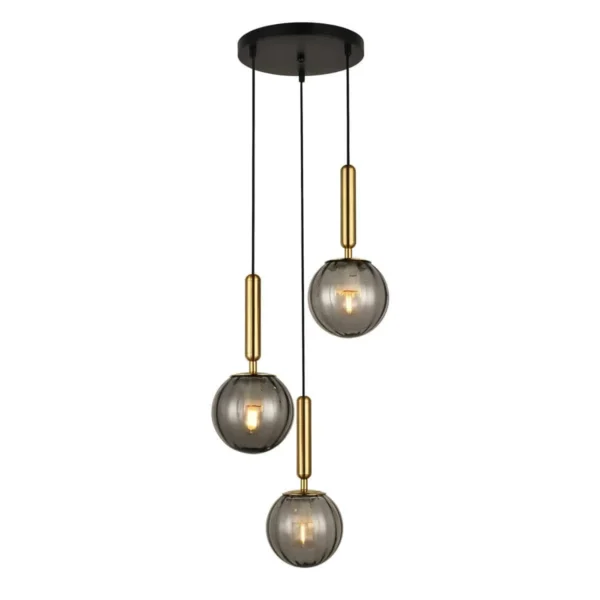 Lampa nad stół wisząca nowoczesna Ravena PND-2324-3A BRO+SG mosiężny – Italux