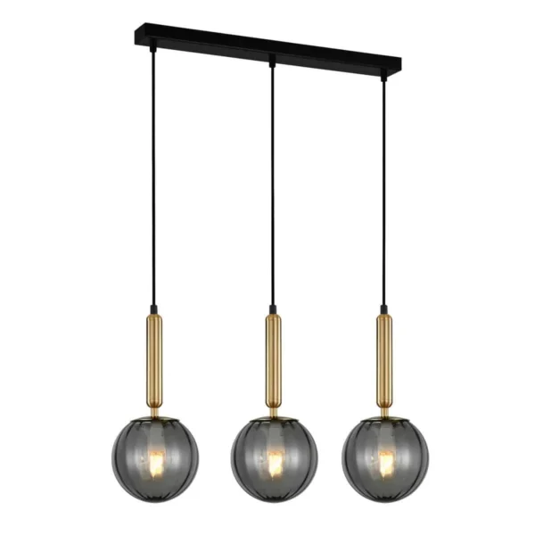 Lampa nad stół wisząca nowoczesna Ravena PND-2324-3L BRO+SG mosiężny – Italux