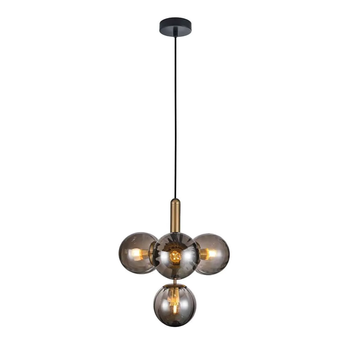 Lampa wisząca nowoczesna Ravena PND-2324-4B BRO+SG mosiężny – Italux