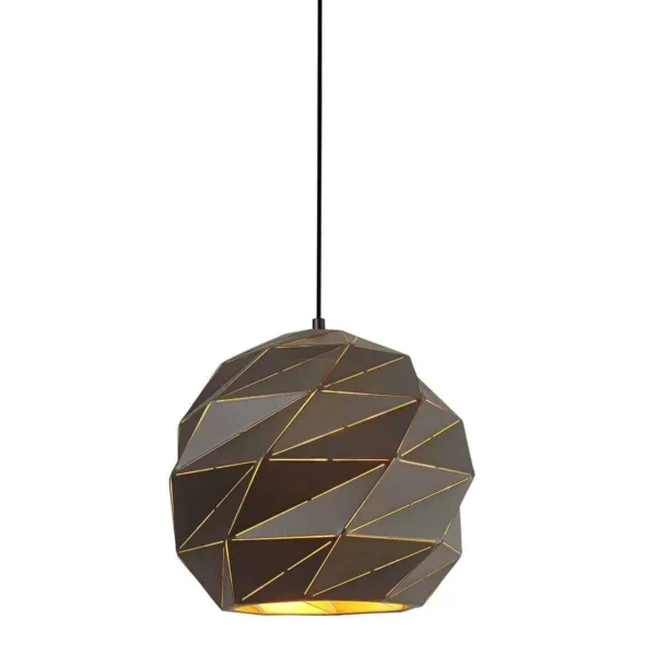 Lampa wisząca nowoczesna Palermo PND-2424-1L-GR+GD antracytowy – Italux