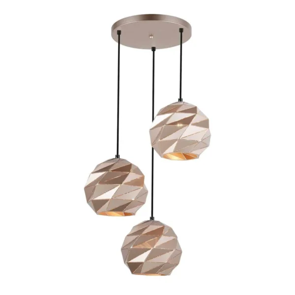 Lampa nad stół stylowa wisząca PALERMO PND-2424-3S-GD - Italux