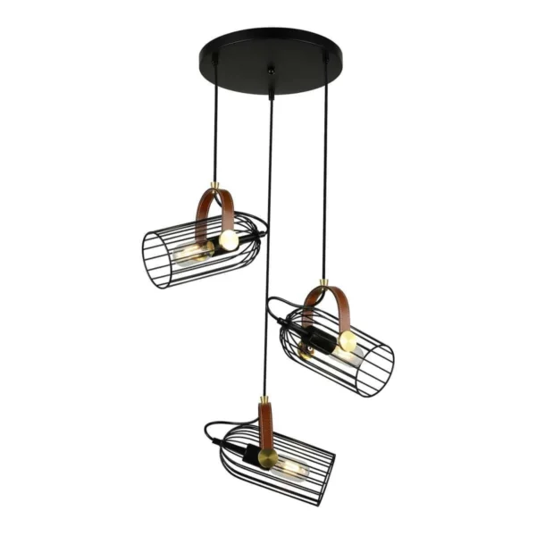 Lampa loft wisząca ANTOIN PND-2445-3-BK - Italux