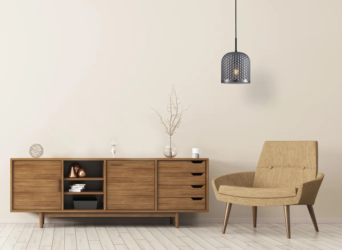 Lampa wisząca Renti PND-25205-1L-BK-SG - Italux - obrazek 2