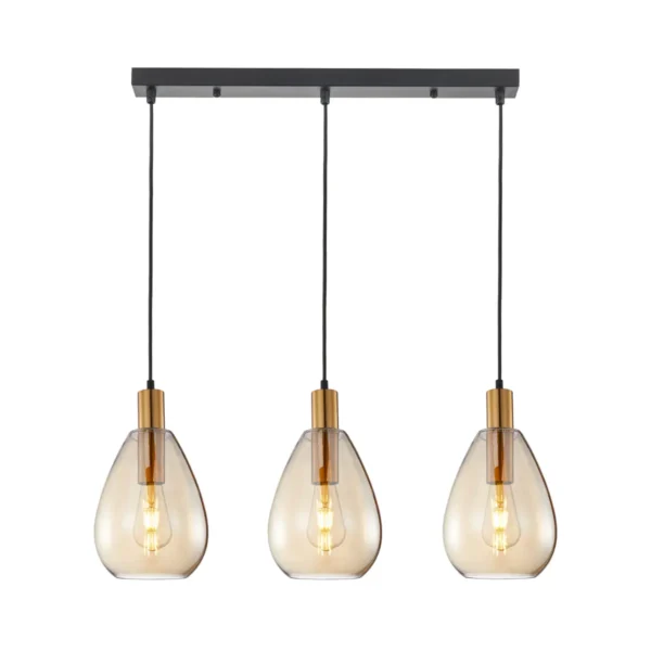Lampa wisząca Zulo PND-27812-3-BRO-AMB - Italux