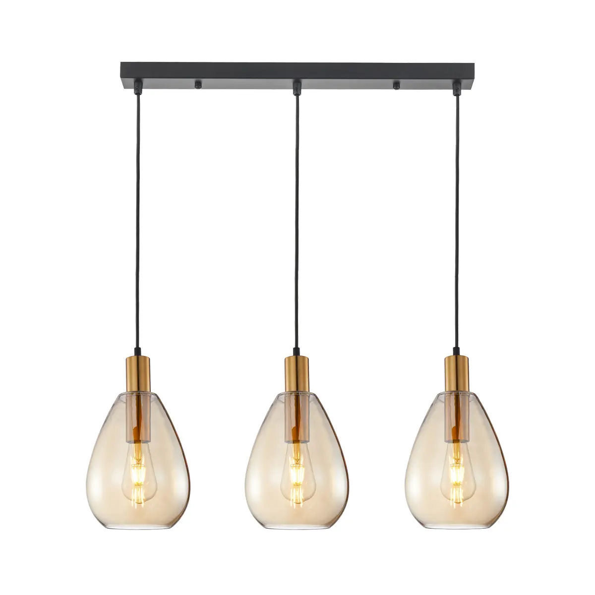 Lampa wisząca Zulo PND-27812-3-BRO-AMB - Italux