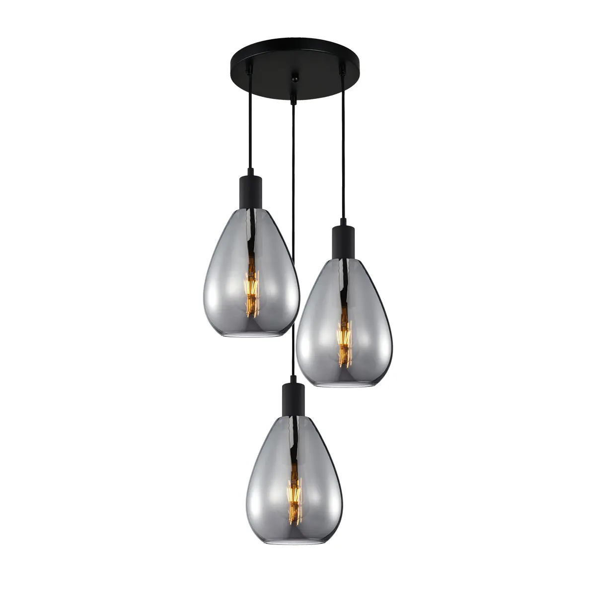 Lampa wisząca Zulo PND-27812-3A-BK-SG - Italux