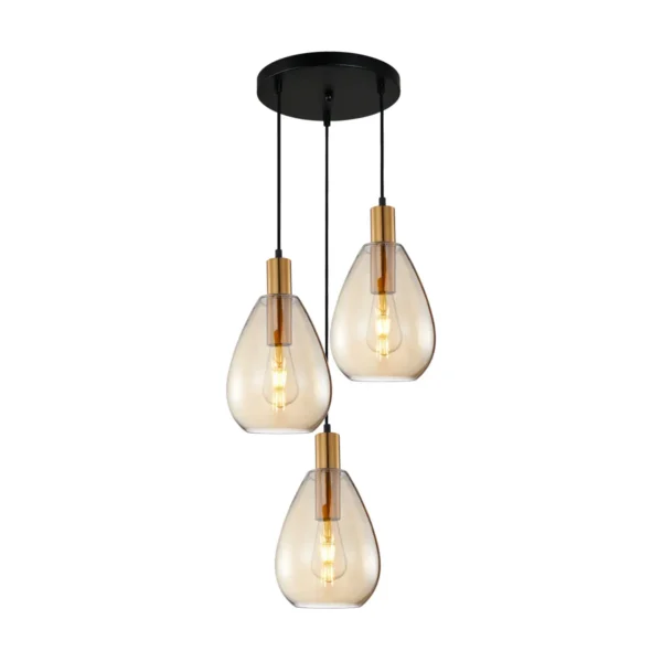 Lampa wisząca Zulo PND-27812-3A-BRO-AMB - Italux