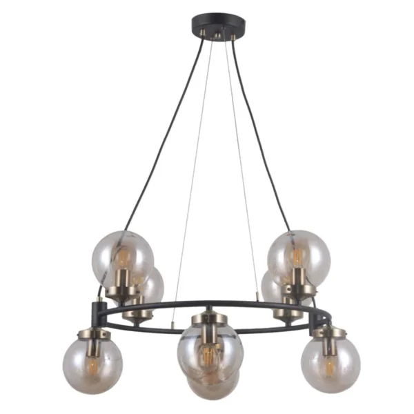 Lampa loft wisząca Galvez PND-28622-8A czarna – Italux