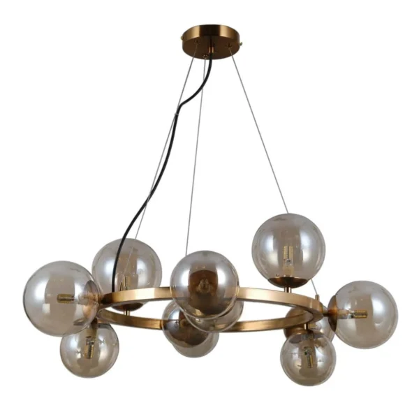 Lampa loft wisząca Montora PND-30223-11A miodowy mosiądz – Italux