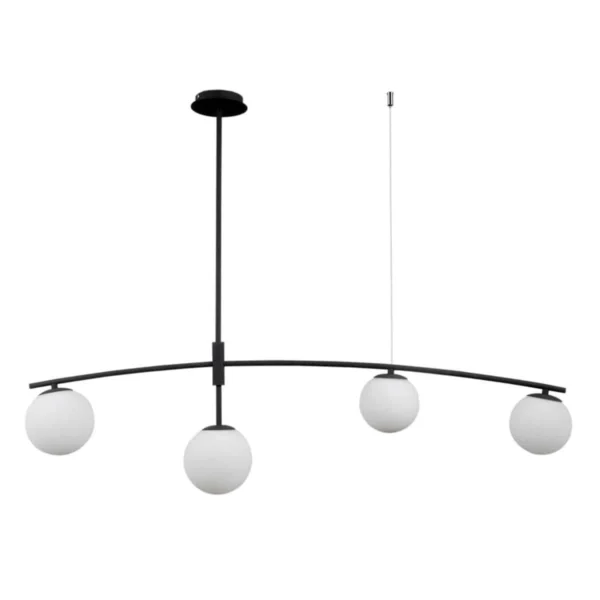 Lampa wisząca nowoczesna Senai PND-31322-4A-SB czarny satynowy – Italux