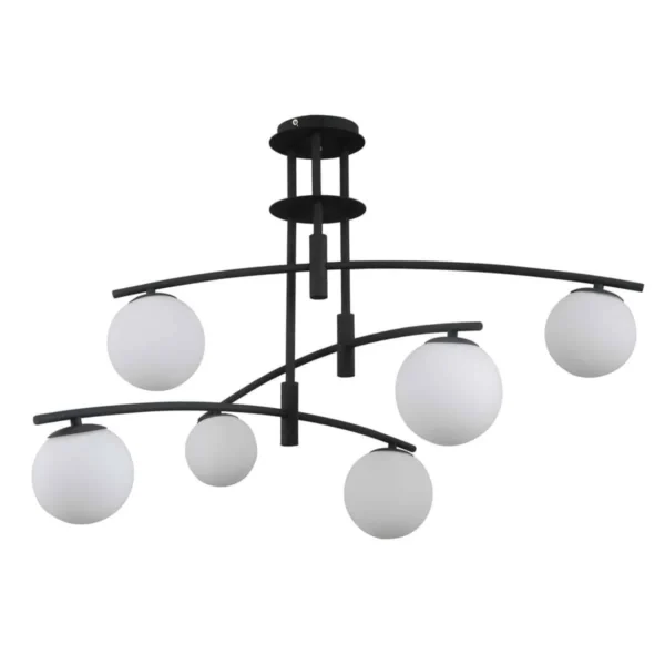 Lampa wisząca nowoczesna Senai PND-31322-6A-SB czarny satynowy – Italux