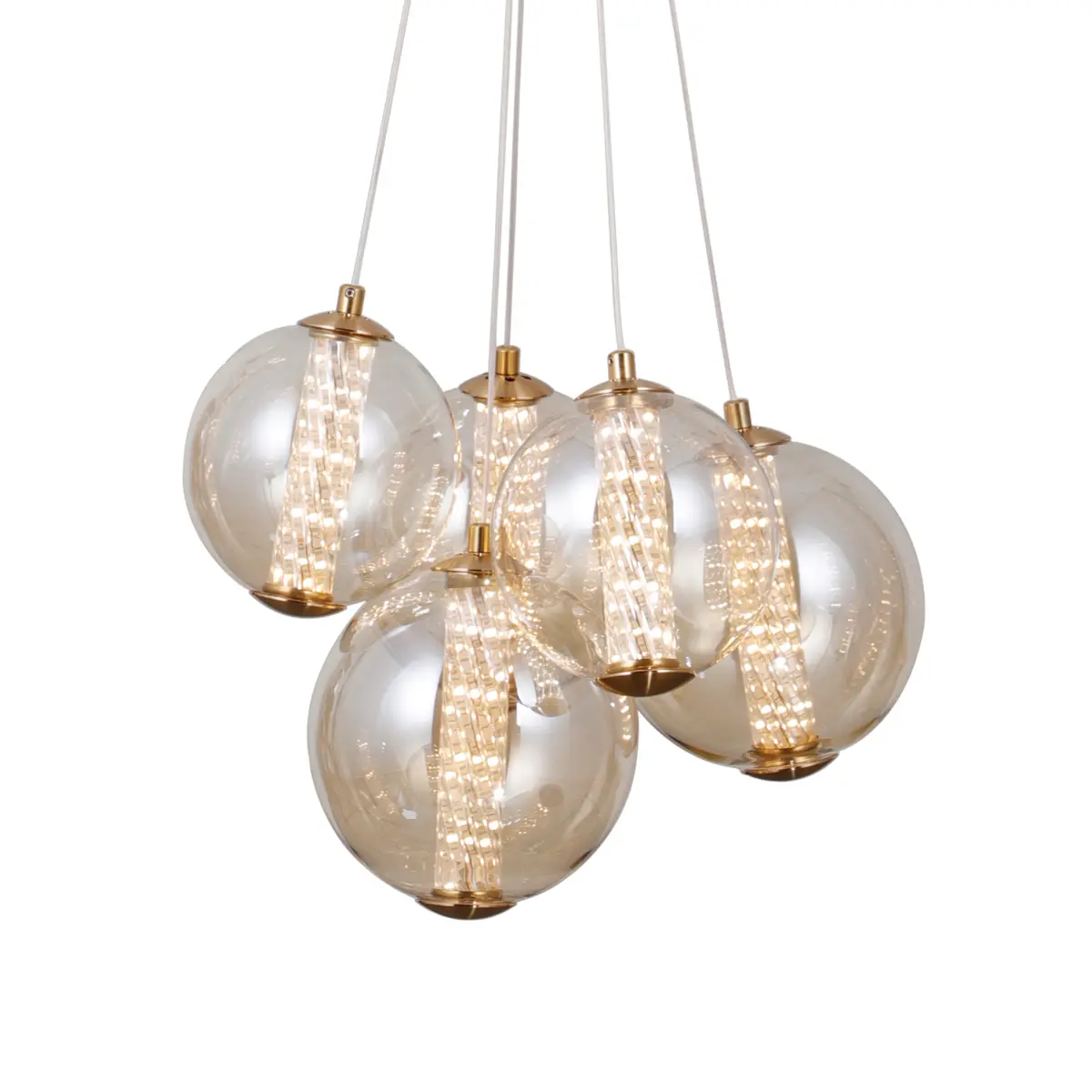 Lampa wisząca Butero PND-34359-5-HBR-AMB - Italux - obrazek 3